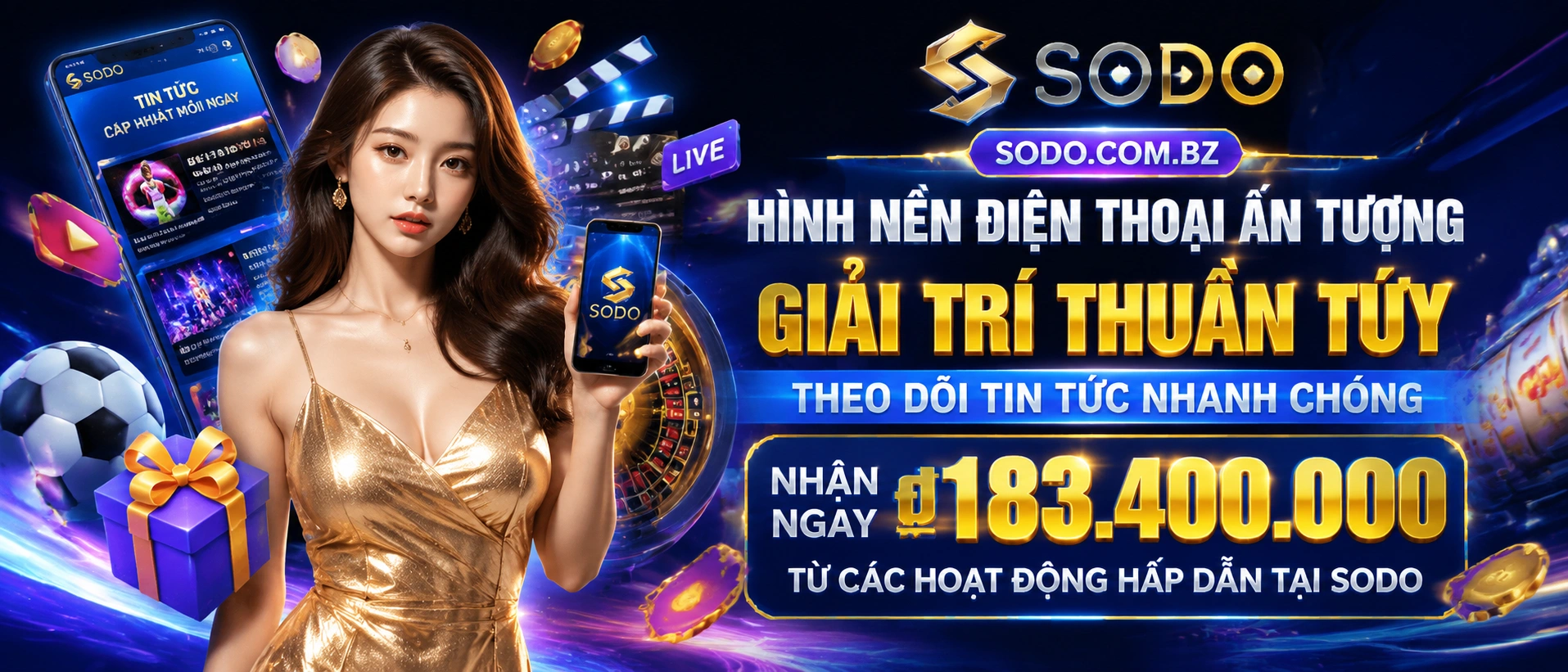 Giao diện tối ưu cho điện thoại của sodo.com.bz