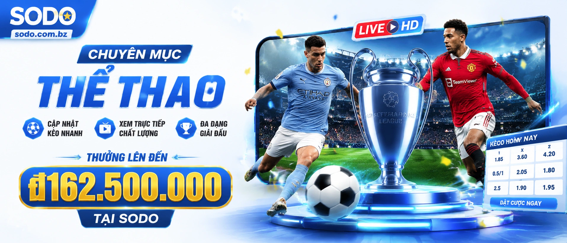 Cá cược thể thao trên mobile với giao diện gọn và dễ theo dõi